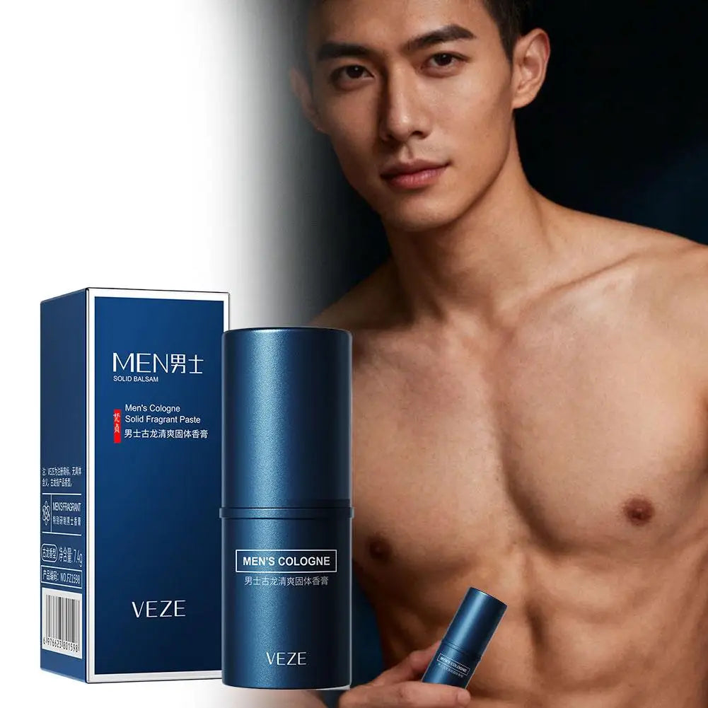 Men's Cologne Solid Fragrant Paste - 7.4g Long Lasting Dating Fragrance - Woody Scent Solid Fragrance For Men Enhance Charm