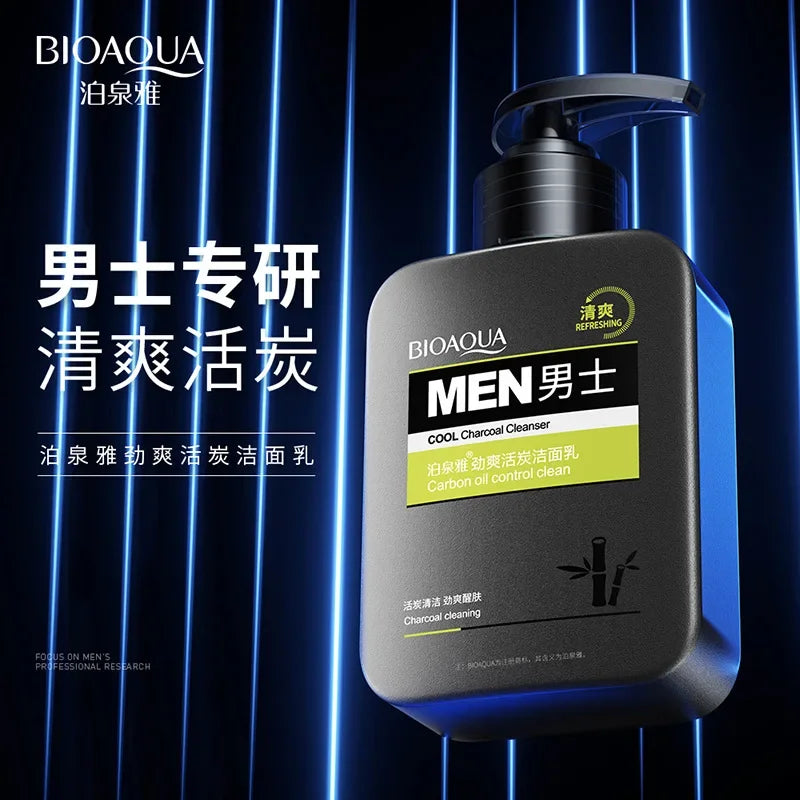 BIOAQUA Men's Charcoal Deep Cleansing Face Wash