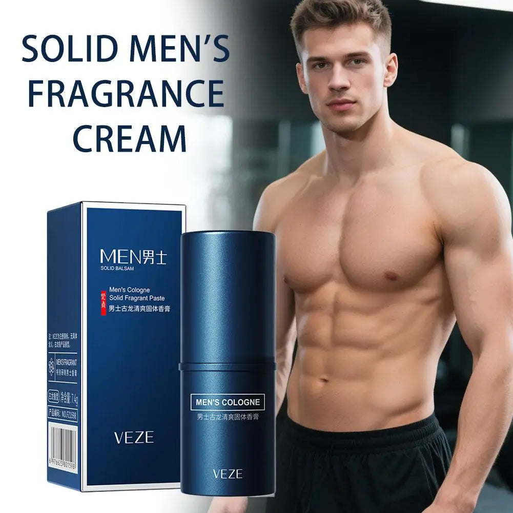 Men's Cologne Solid Fragrant Paste - 7.4g Long Lasting Dating Fragrance - Woody Scent Solid Fragrance For Men Enhance Charm