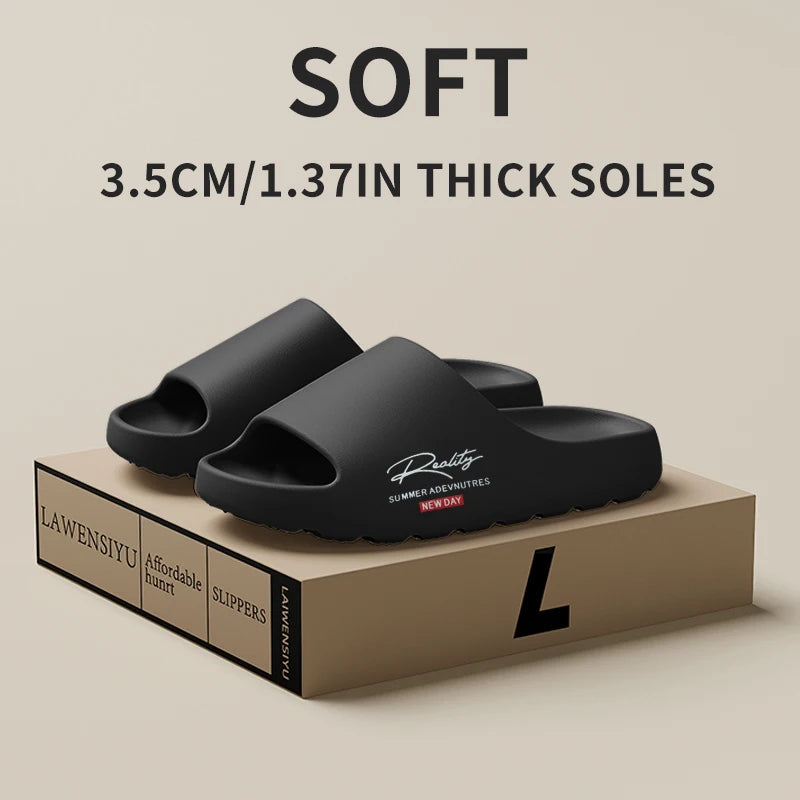 Comfortable And Lightweight Outdoor Slippers, Non-Slip Home Summer Beach Slippers, Same Style For Men And Women（No Shoe Box）