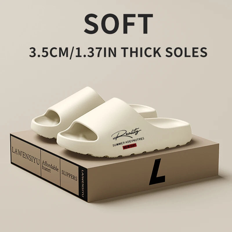 Comfortable And Lightweight Outdoor Slippers, Non-Slip Home Summer Beach Slippers, Same Style For Men And Women（No Shoe Box）