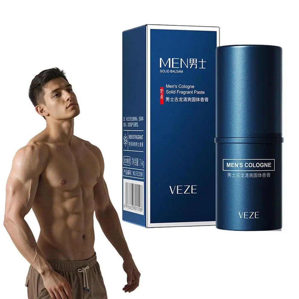 Men's Cologne Solid Fragrant Paste - 7.4g Long Lasting Dating Fragrance - Woody Scent Solid Fragrance For Men Enhance Charm