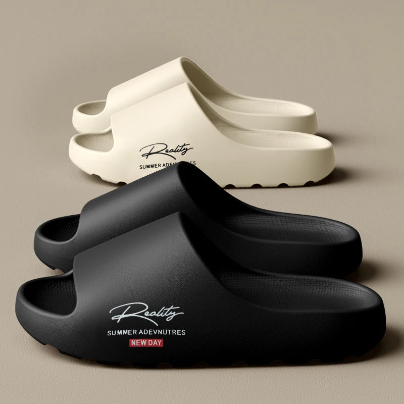 Comfortable And Lightweight Outdoor Slippers, Non-Slip Home Summer Beach Slippers, Same Style For Men And Women（No Shoe Box）