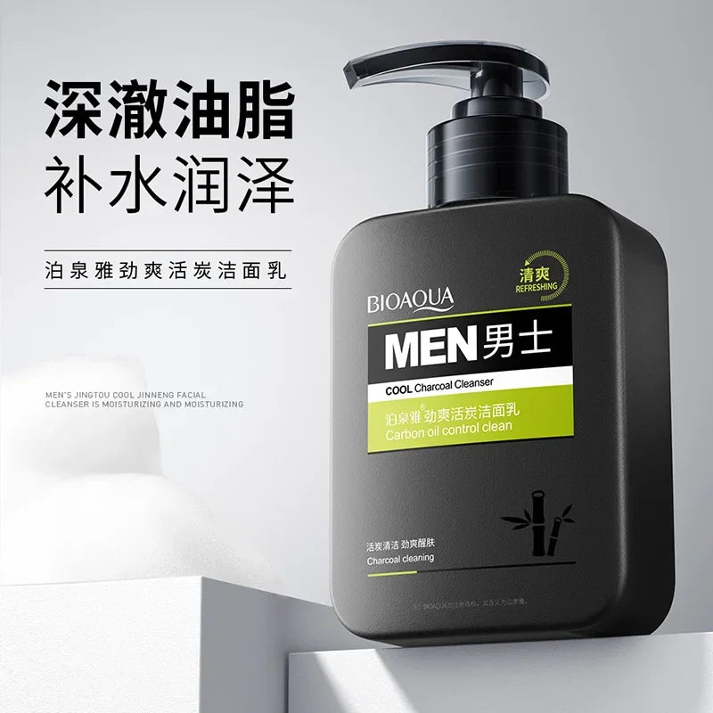 BIOAQUA Men's Charcoal Deep Cleansing Face Wash